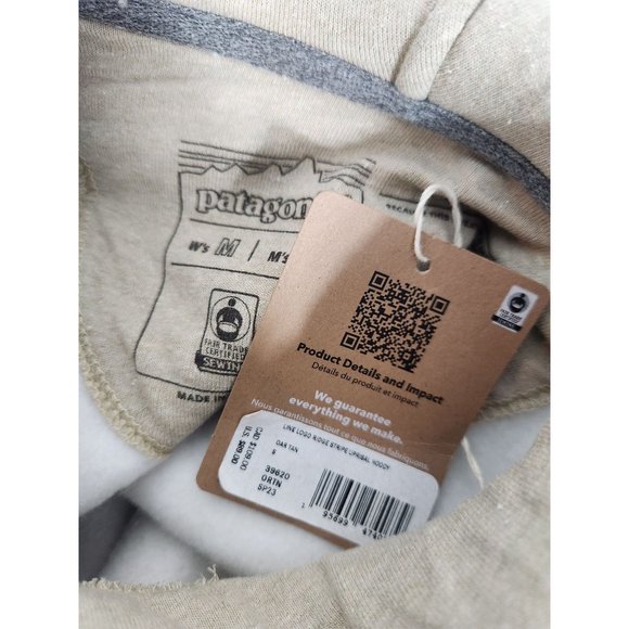 Patagonia Cream Hoodie with Striped Design - Picture 3 of 3